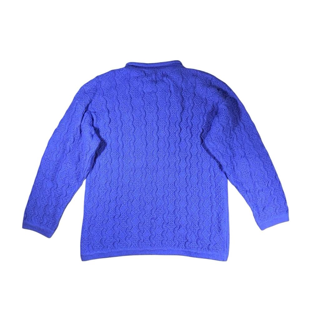 Peruvian Link Aqua Blue Alpaca Oversized Sweater - S - Picture 4 of 4